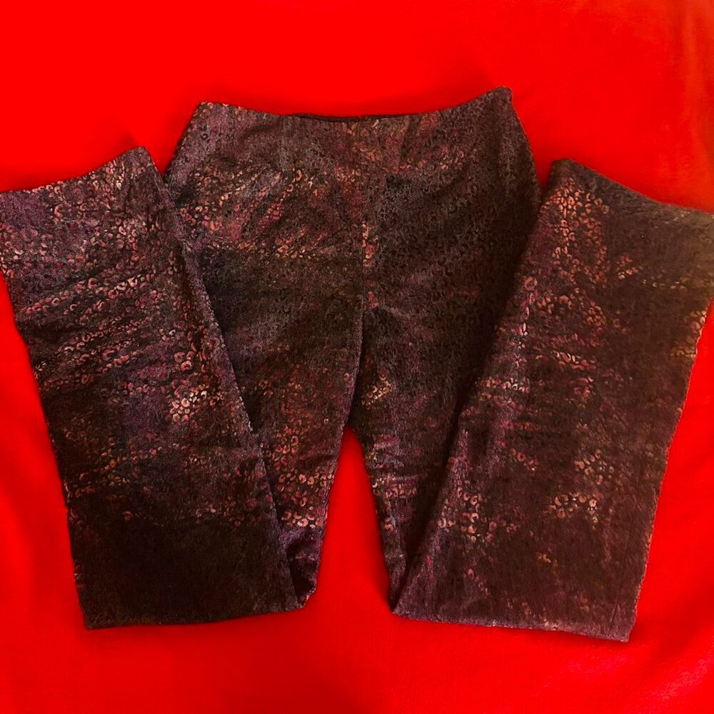 vintage leopard print flare pants